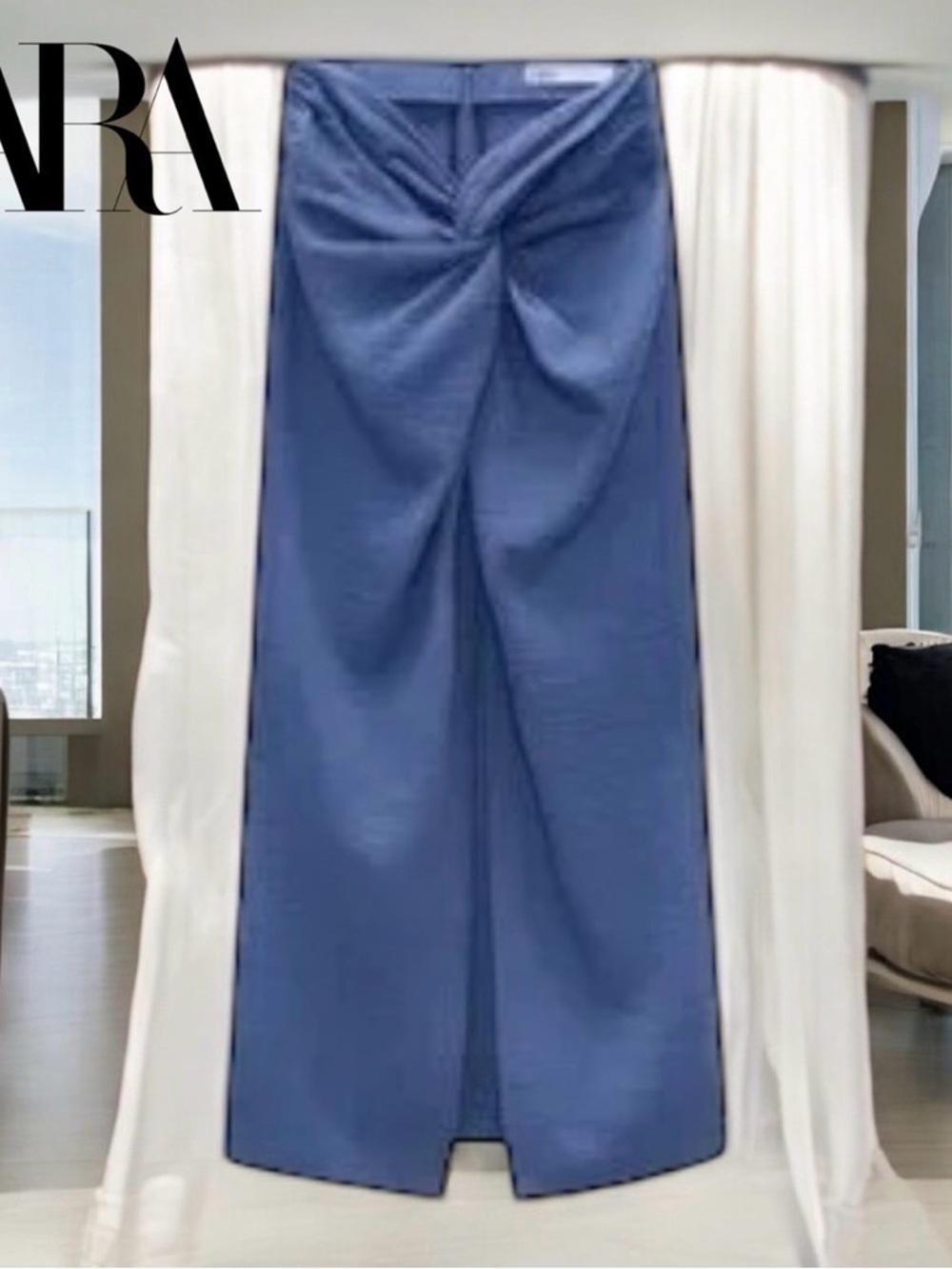 NWT Zara Silky Midi Skirt